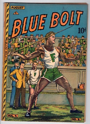 BLUE BOLT VOL 7 #3 4.5 NOVELTY PRESS 1946 OFF-WHITE PAGES