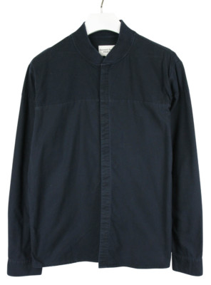 Earnest Sewn Jacke Herren XL Geknopft Bomber Hals Leicht Dunkelblau