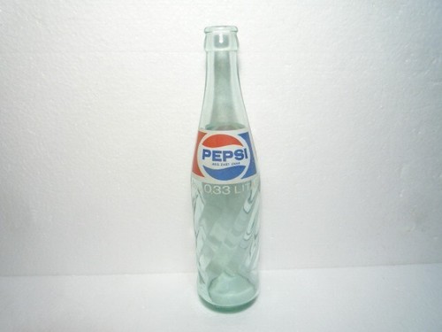 BOTELLA DE VIDRIO PEPSI COLA DE COLECCIÓN 0,33 L HECHA EN YUGOSLAVIA 1980 EX RARA