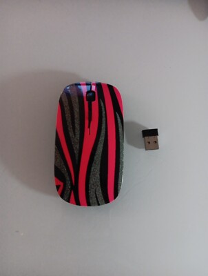 Wireless Mouse Zebra Print Computer Mouse Pink Animal Print Mouse For ...