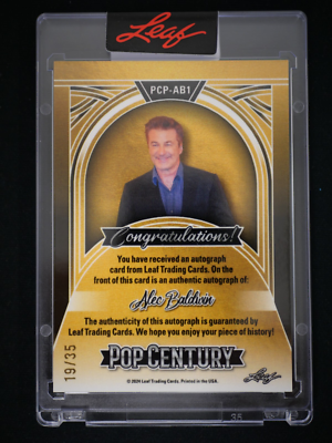 ALEC BALDWIN 2025 LEAF METAL POP CENTURY #PCP-AB1 SILVER CRYSTALS
