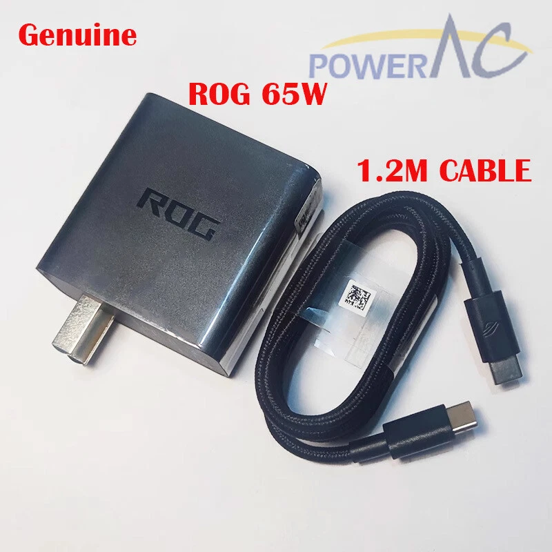 Adaptador Cargador USB-C Oficial ASUS ROG 65W para ROG 7 7S 6 6 Pro 5 5S Pro Foto 2 de 4