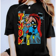 Marvel Classic The Mighty Thor Break Through Unisex Adult T-shirt Kid Tee 39706