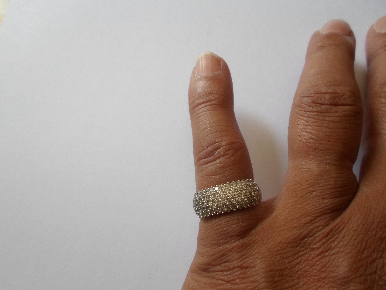 solid silver ring, zirconium pavement, size 52 - image 4