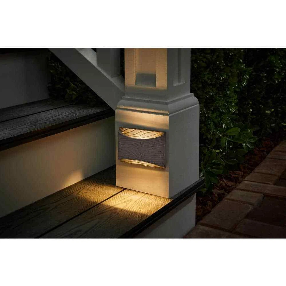 Hampton Bay 5-Watt Equivalent 50 Lumens Low Voltage Rocky Harbor Rustic Gray - Imagem 2 de 4