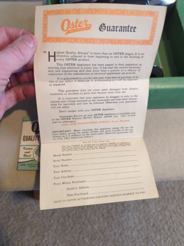Vintage Mid Century Space Age Oster AirJet Hairdryer W/ Box - Working No Hot Air - Picture 11 of 19