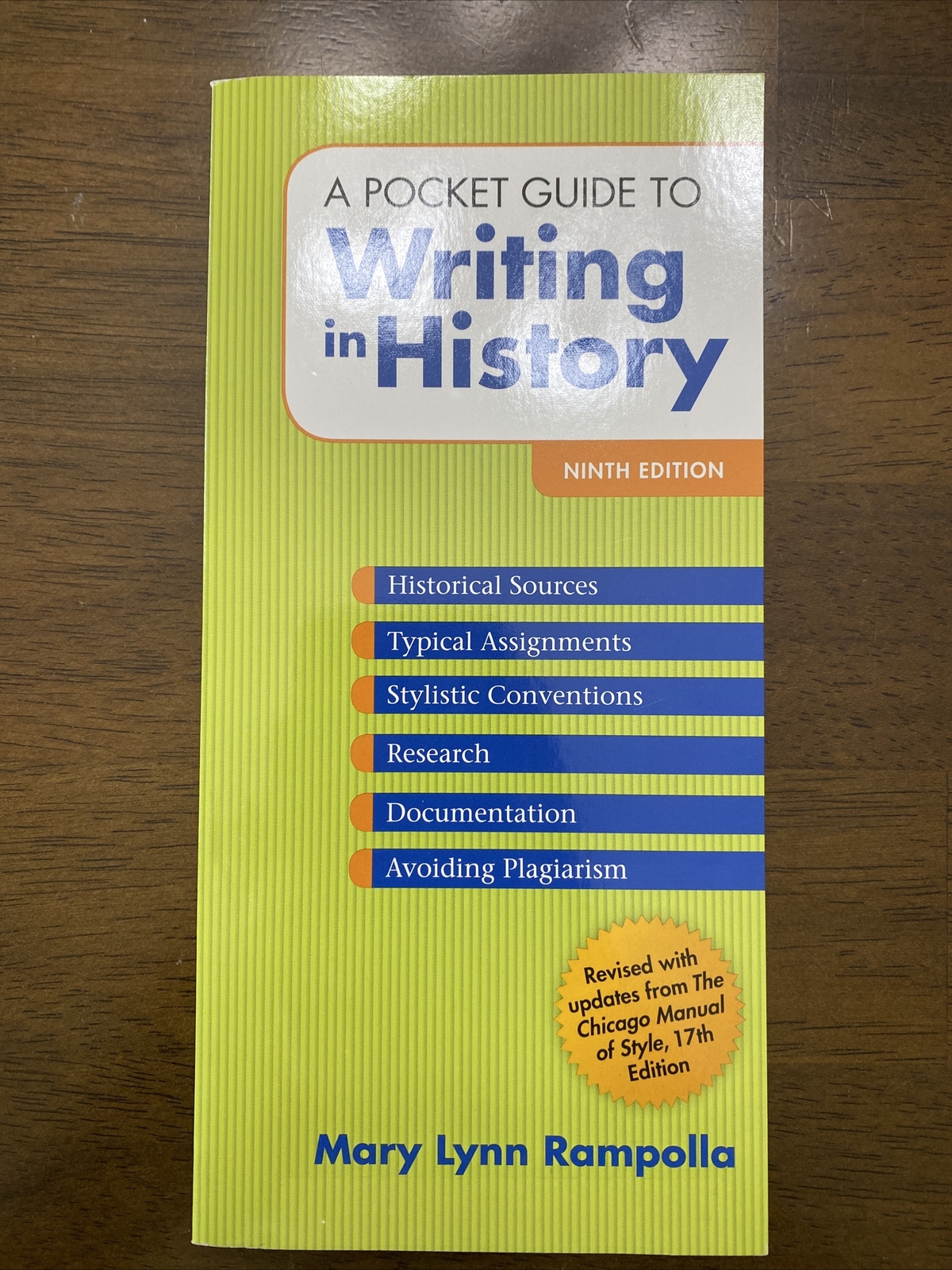 Pocket Guide to Writing in History by Mary Lynn Rampolla (2017, Trade