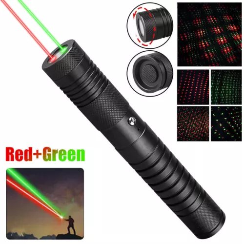8000m Double Color Green+Red Laser Pointer Pen Rechargeable Light Lazer Kit - Picture 3 of 11