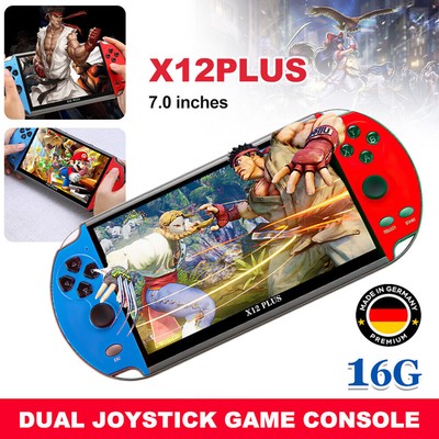 X12 Plus Game Consoles 7'' 16GB Retro Handheld Portable 2700 Games Video Console