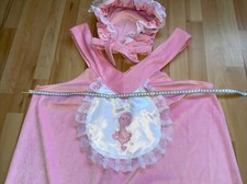 2 tlg. Baby Karneval Kostüm Gr.L Rosa Latzhose + Mütze TOP Karnevalskostüm