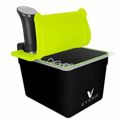 SOUS VIDE CONTAINER with Universal Silicone Lid Rack Sleeve 12 Quart By EVERIE