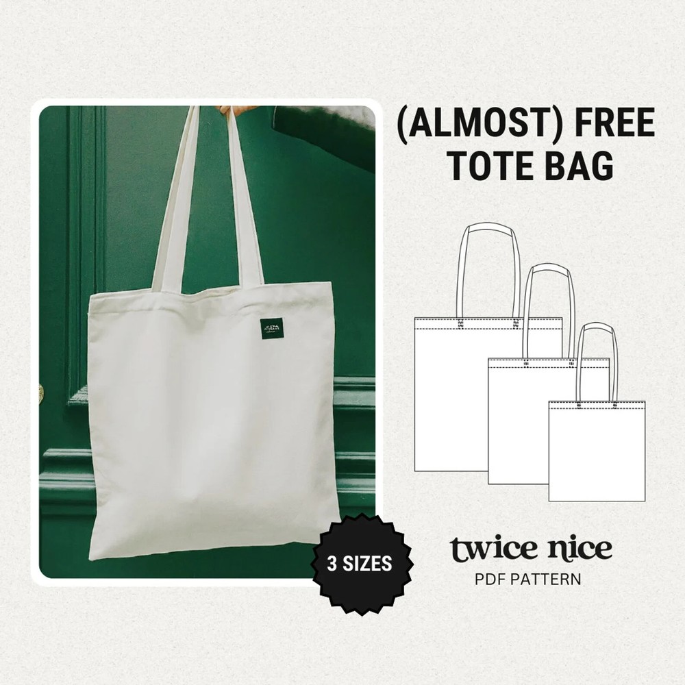 Easy Tote Bag Sewing Pattern | Canvas Tote Pattern | DIY Tote Bag Sewing Pattern