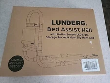 Lunderg Bed Assist Rail Elderly Adults Safety - w/ Motion Light & Non-Slip Grip