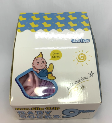 9 Pairs Baby Non-Slip Grip Socks with Anti-Skid Soles for Infants & Toddlers