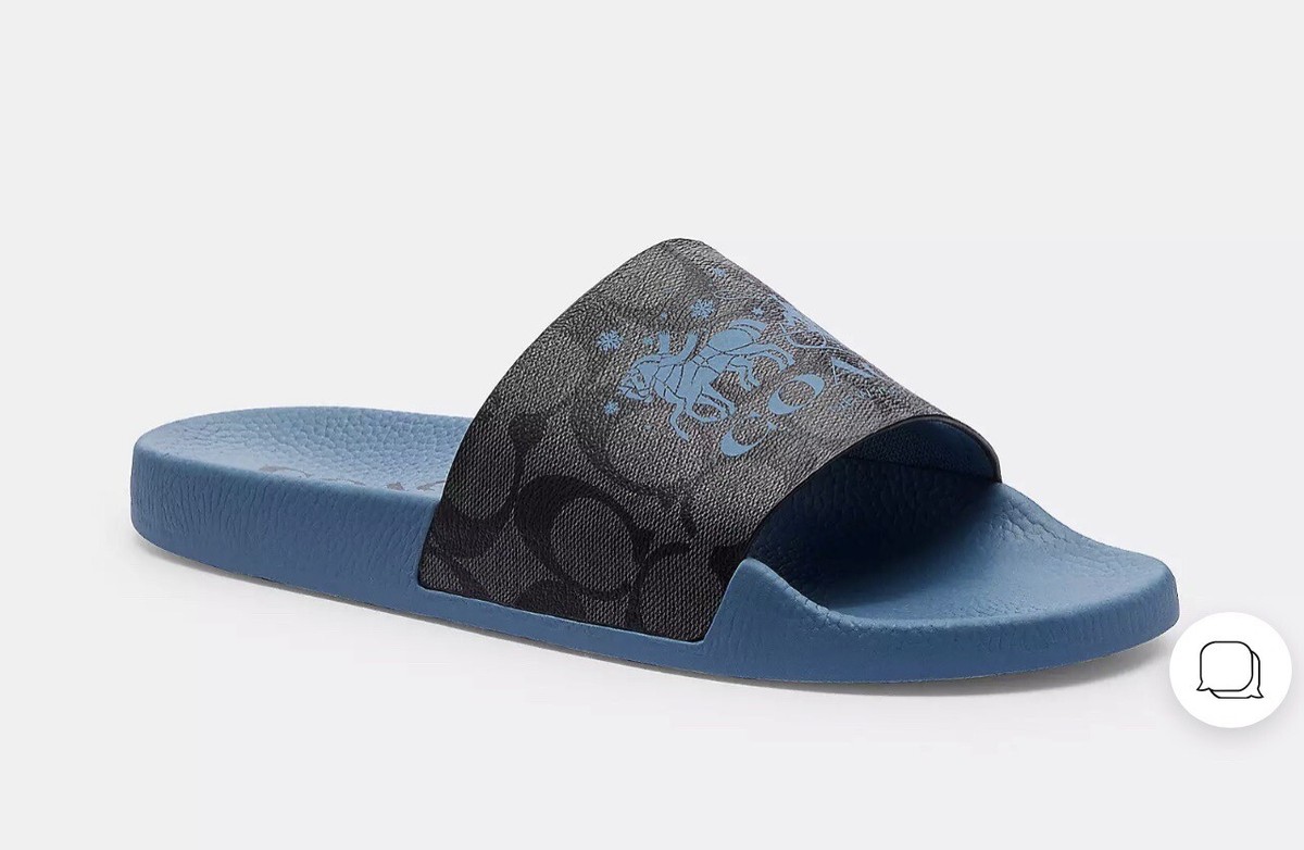 Coach Uli Sport Slide In Signature Canvas With Horse And