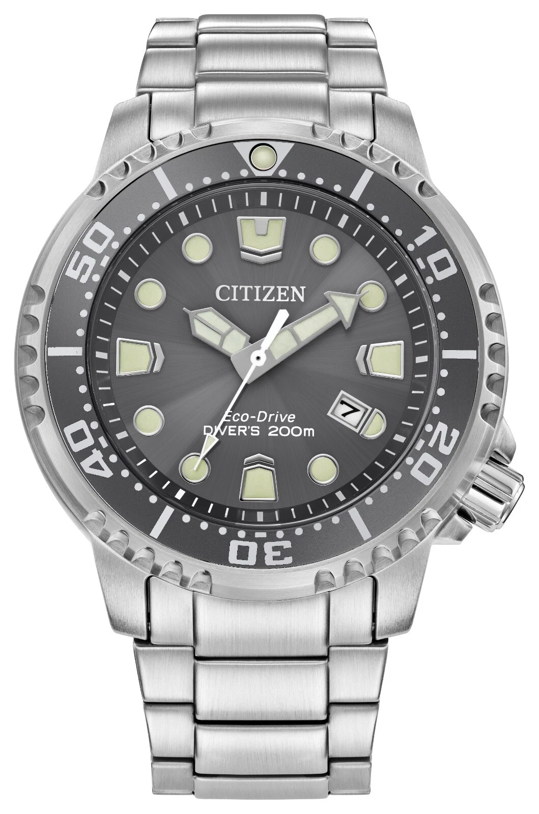 Citizen Eco-Drive Men's Date Indicator Silver Watch 44MM BN0167-50H
