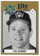 CAL ELDRED 1994 MILWAUKEE BREWERS MILLER BREWING **FREE SHIPPING**
