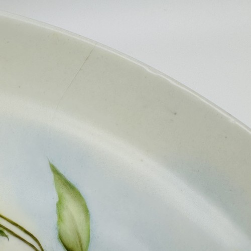 Antique Schumann Bavaria 12”Porcelain Yellow Roses Blue ForgetMeNot Serving Bowl - Picture 11 of 24