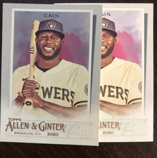 2020 Topps Allen & Ginter LORENZO CAIN Hot Box Silver Foil & Base  #160 Brewers