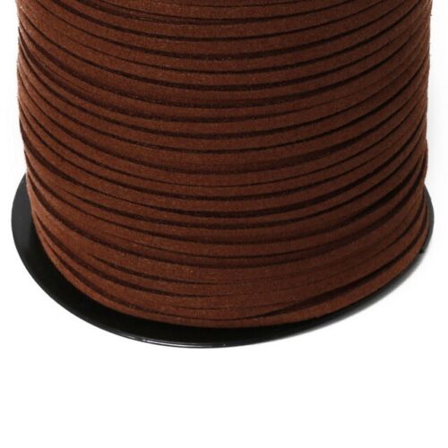 Flat Faux Suede Leather Cord 2.8mm Jewellery Velvet String Thong Craft UK Seller - Picture 10 of 72