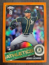 2020 Topps Chrome Jesus Luzardo Ben Baller #85TC-10 1985 Orange Refractor RC /25