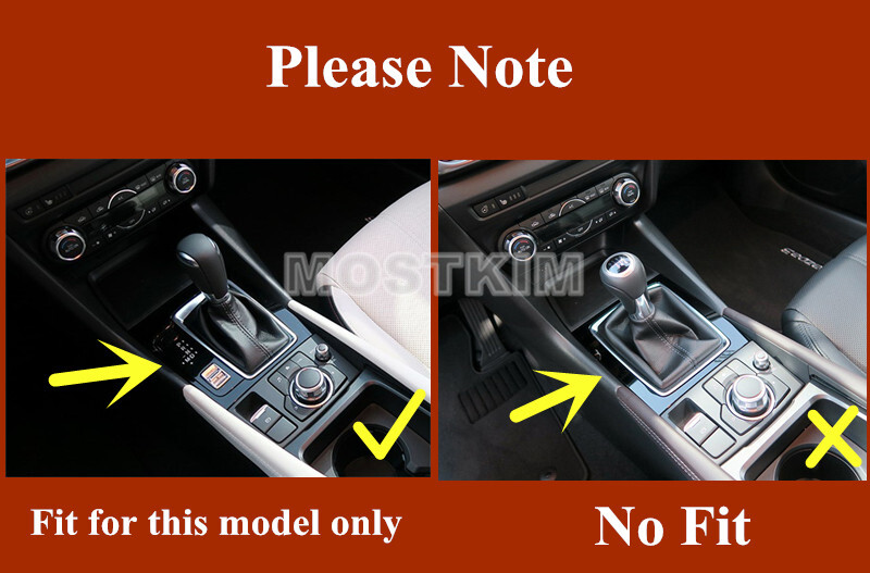 Carbon Fiber Center Console Gear Shift Box Cover Trim For Mazda 6