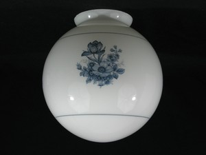 4 White Blue Roses Ceiling Fan Globe Replacement Shade Ceiling