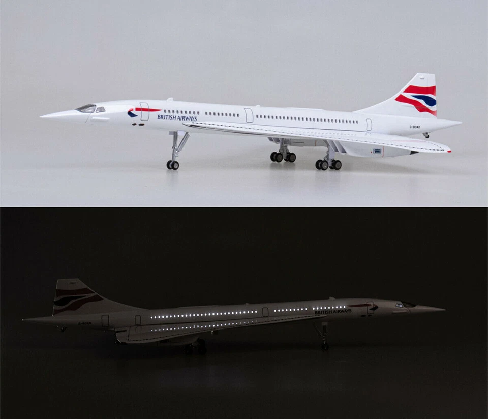 1/125 50cm British Airways Concorde Passanger Plane W/ Voice Light Version Toy  - Image 4 of 4