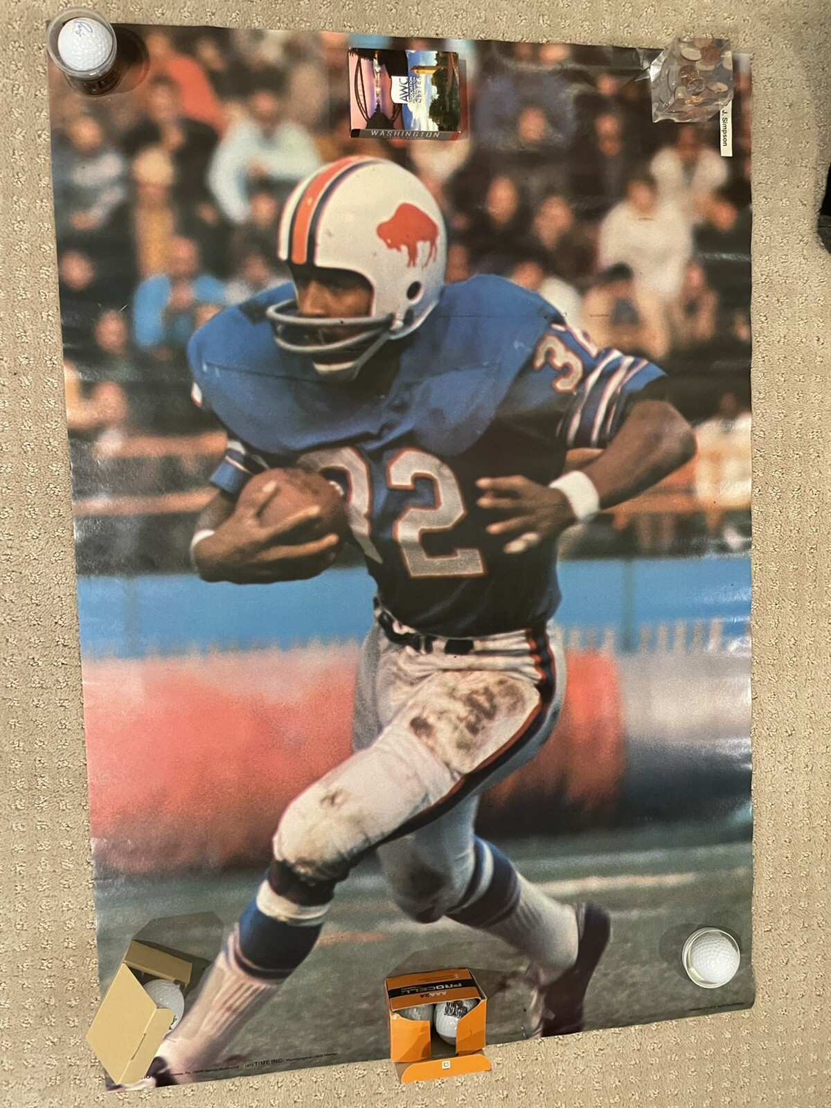 OJ Simpson poster Studio One 1976 Buffalo Bills RARE 24X36 Vintage Sports  Illust | eBay