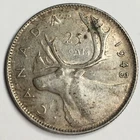 1943 Canada 25 Cents - About Uncirculated (AU) KM#35 80% Silver - 4902-AH