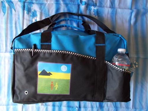 Triad Sportpack With Image of a Painting, Peace and Love on it, Sign by