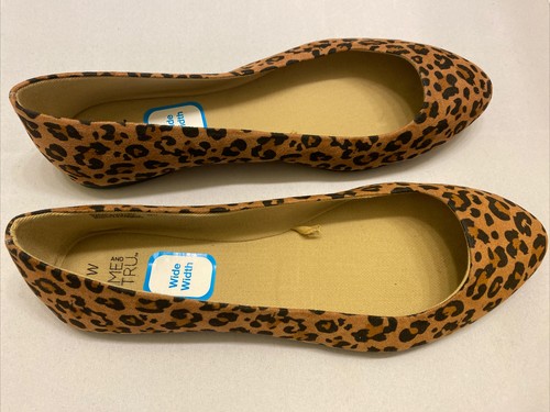 Time and Tru Women Flats Shoes Casual Leopard Animal Print Wide Width  New - Bild 3 von 7