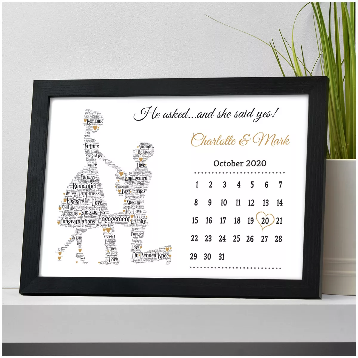 Personalised engagement gifts deals