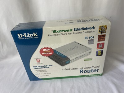 D-Link DI-604 4-Port Ethernet Broadband Router - NEW Factory Sealed