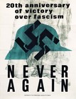 Affiche étudiante années 60, plus jamais ça, 20ème anniversaire de la victoire sur le fascisme