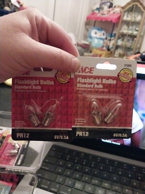 2-2packs Ace Flashlight Bulbs Standard Bulb 6v 0.5a