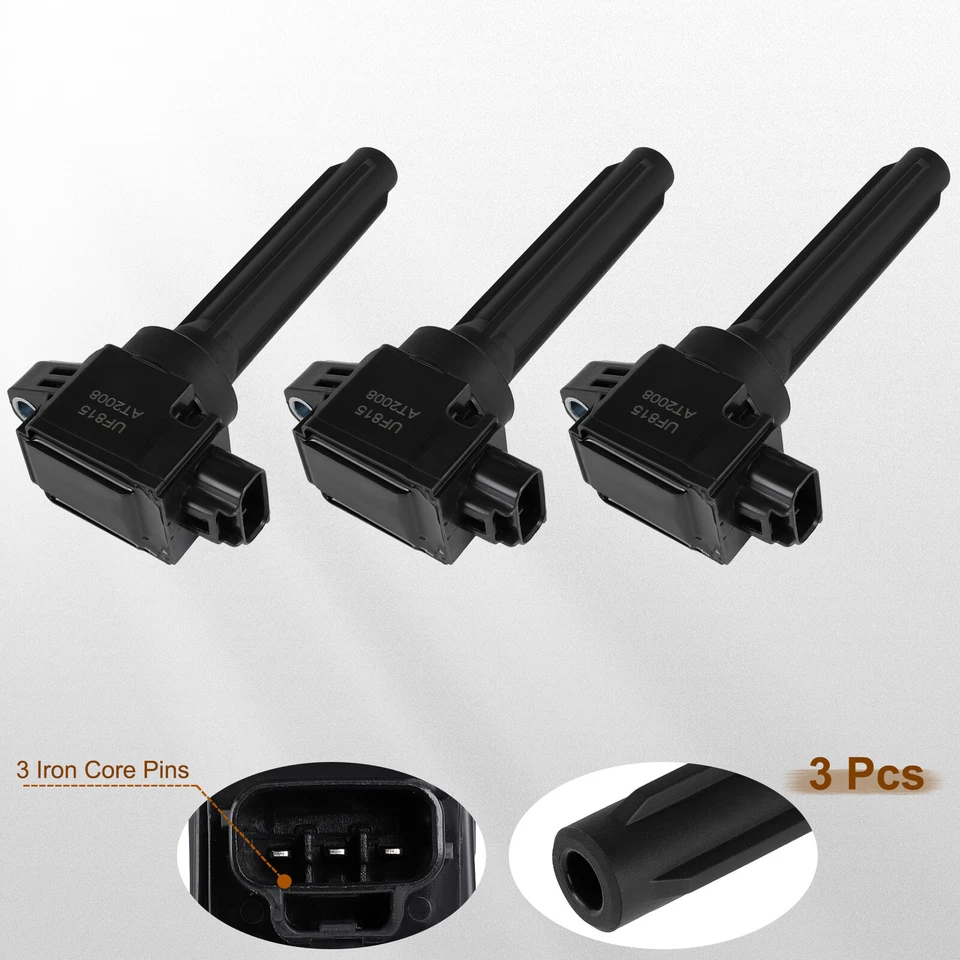 Juego de 3 bobinas de encendido para 2014 2015 2017 Mitsubishi Mirage G4 1,2 L L3 Foto 2 de 4