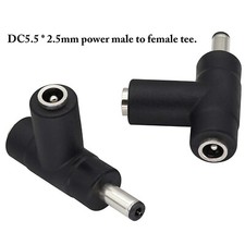 CCTV DC Power 5.5mm x 2.5mm Female to Male Female T Connector Adapter Converter