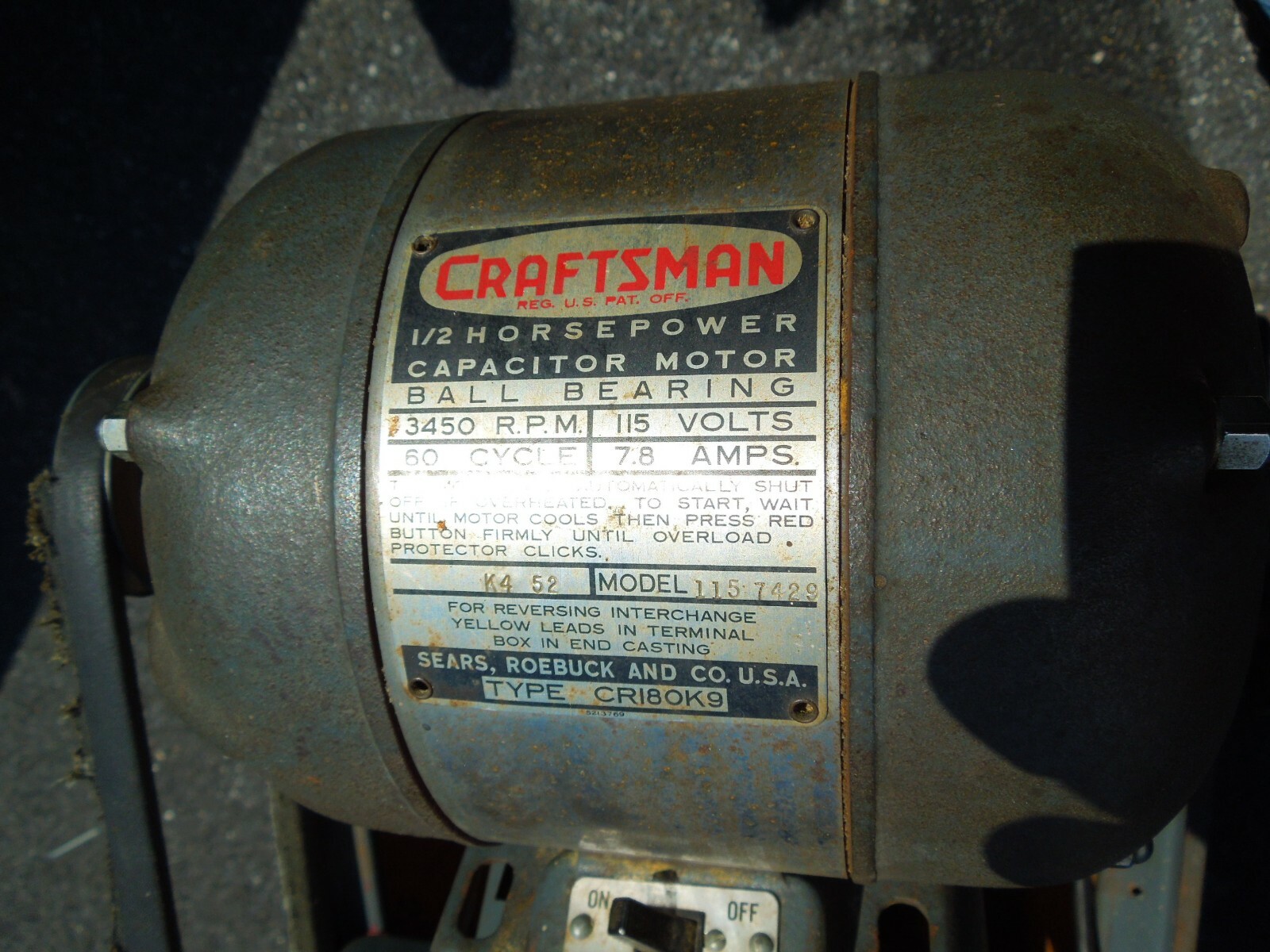 Vintage Sears Craftsman Belt Drive 
