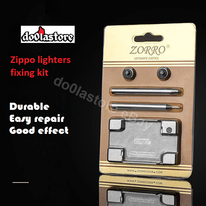 For Zippo lighters, Set and spare parts to remove&amp; install grind wheels repairs