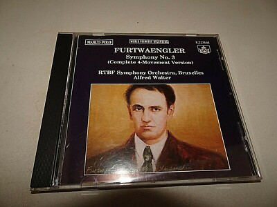 Furtwaengler Symphony No 3 RTBF Orchestra Bruxelles Alfred Walter Music CD 1988