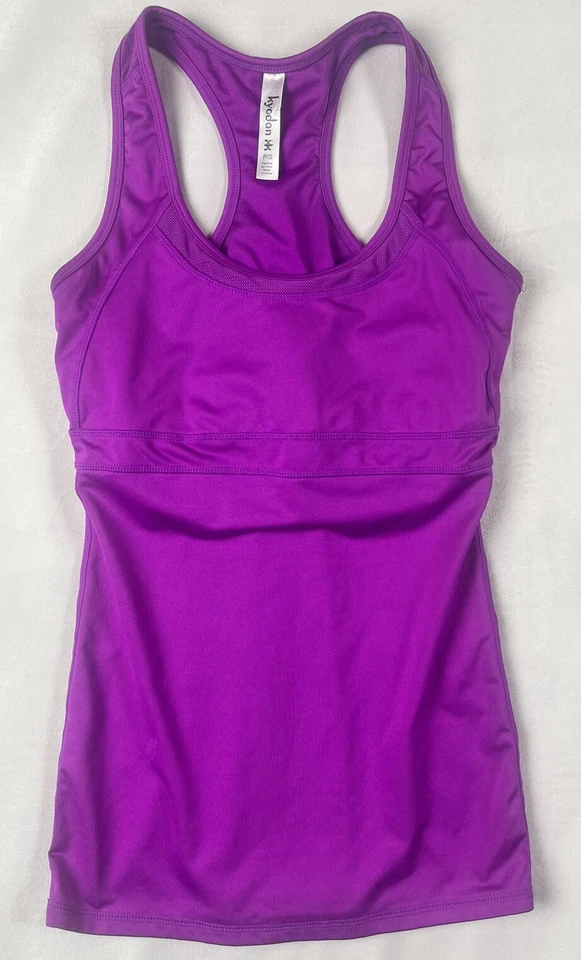 Camiseta sin mangas Kyodan Workout espalda de malla atlética espalda deportiva púrpura talla pequeña Foto 4 de 4