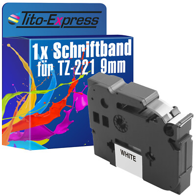 1x Schriftband für Brother TZe-221 P-Touch 1000 1000 BTS 1000 F 1005 BTS 1005 F