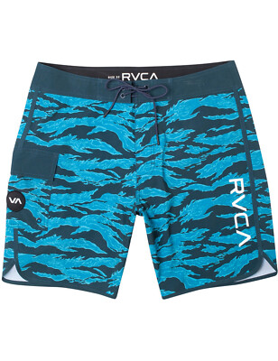 RVCA Eastern Trunk mittellange Boardshorts in blau tarnfarben