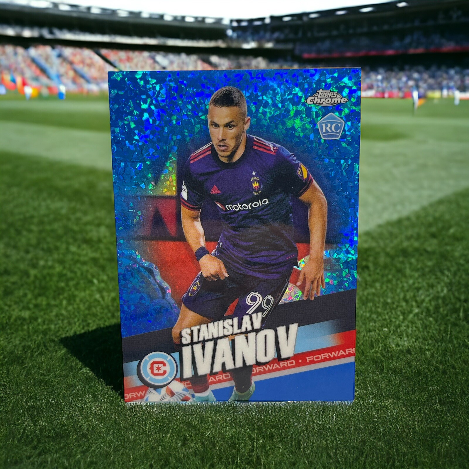 2022 TOPPS CHROME MLS STANISLAV IVANOV ROOKIE RC /199 BLUE MINI DIAMOND #155