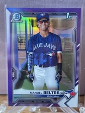 2021 Manuel Beltre 1st Bowman Chrome Prospect Purple Refractor 160/250 BCP-244
