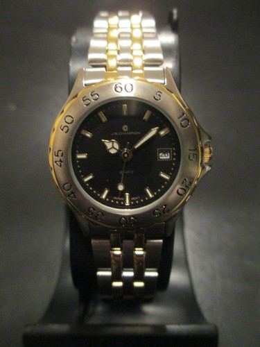c14 new womens jb champion silver-gold steel dress date watch
