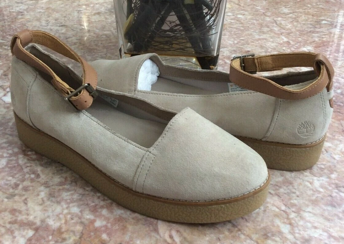 Nuove scarpe Timberland donna Paxton Hill beige scamosciate slip on taglia 9 #A1MXZ $110