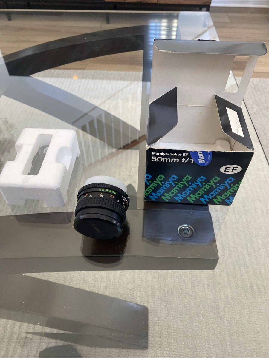 Mamiya Sekor EF 50mm Manual Focus Standard Lens In Box