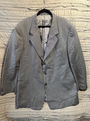 Mani By Giorgi Armani Blazer Men s 48/L Grey 3 Button Made In Italy 